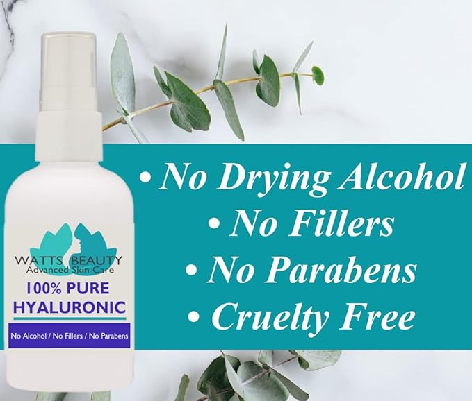 Anti Aging Wrinkle Filler of 100% Pure Hyaluronic Acid for Face - No Alcohol, No Parabens, Vegan & USA - Hyaluronic Levels Simply Decrease with Age Causing Sagging, Wrinkles, Dry Skin & Fine Lines