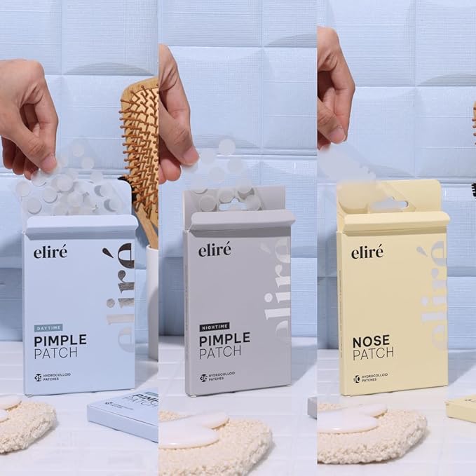 Eliré Daytime Pimple Patch – Ultra-Thin & Invisible Pimple Stickers – Heals & Protects While Blending with Skin – Works Under Makeup, Non-Drying & Dermatologist-Tested