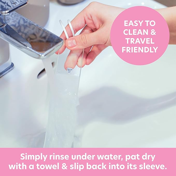 Bona Fide Beauty Czech Glass Foot File with Protective Sleeve, Dual-Sided High Grit Foot Rasp, Foot Scraper with Cord in Clear Color