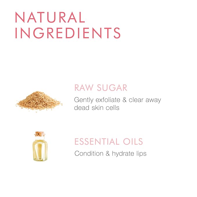 Beauty For Real Lip Revival, Orange Spice - Exfoliating & Hydrating Sugar Lip Scrub - For Dry, Chapped or Lipstick-Stained Lips - With Essential Oils - Organic, Vegan - 0.15 oz