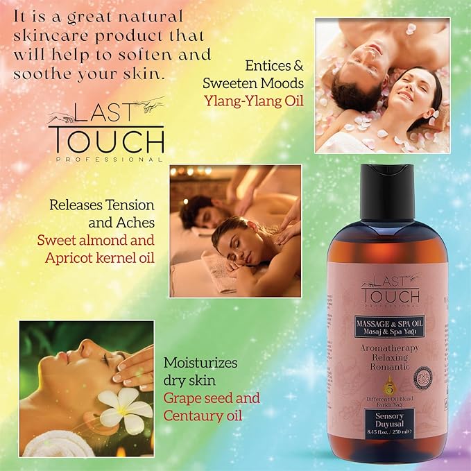 Sensual Massage Oil for Couples Sexual - Massage Oils for Date Night - Massage Oil Massage for Therapy - Aromatherapy Massage Oil Intimate Moments - Aphrodisiac Oil - 8.45 Fl Oz