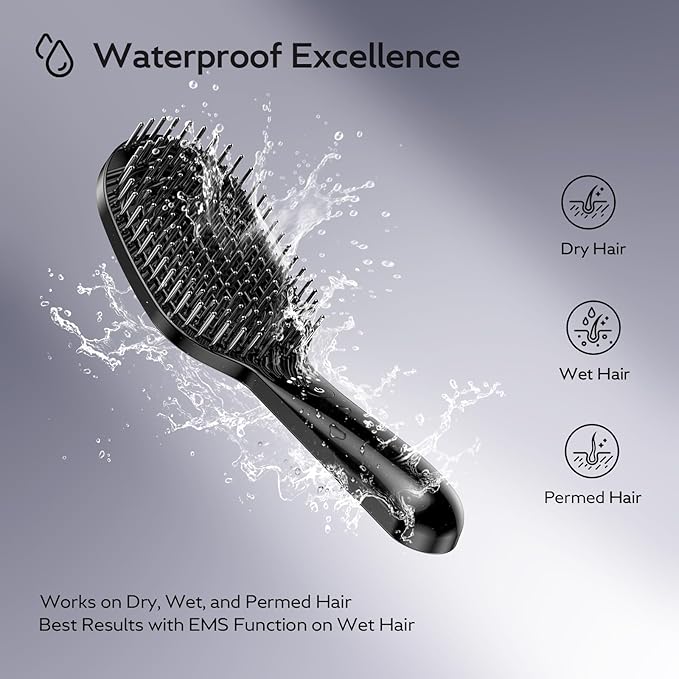 Microcurrent Massage Comb, Professional Stainless Steel Massage Comb for Hair Treatment, Advanced Scalp Care Brush with 144 Teeth for Hair Styling Promote Hair Growth, Suitable for Men & Women