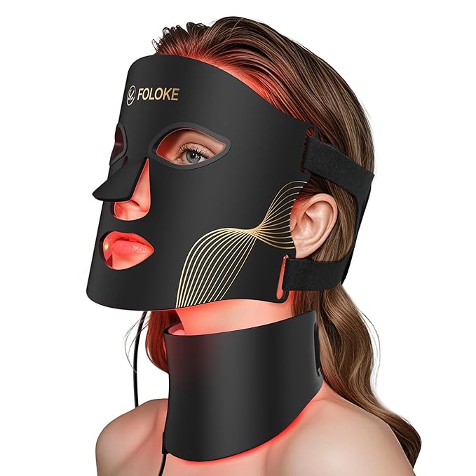 LED Light Therapy Mask Skin Care, LEDs face mask & neck mask Red - Wavelength for Home Use,– Advanced Skincare Made Easy