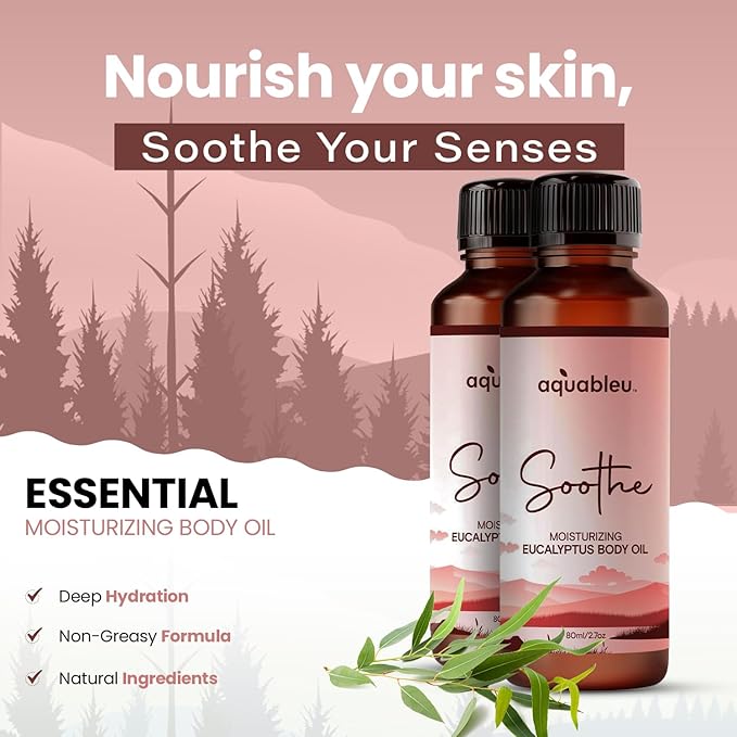 Eucalyptus Massage Oil – Soothing Aromatherapy Blend for Comfort – 80ml Bottle – Perfect for a Relaxing Experience – Great Gift for Women