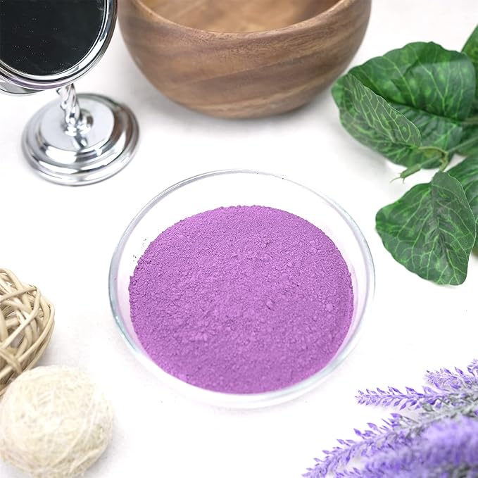 Kaolin Lavender Clay Cosmetic Grade Powder - 100% Pure Natural Powder - Great For Skin Detox, Rejuvenation, and More - Heal Damaged Skin - DIY Clay Face Mask (6 oz)