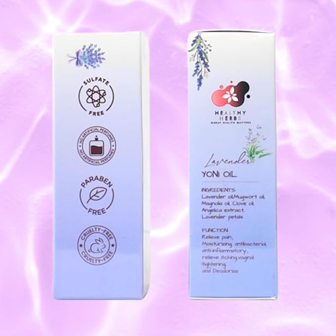 Yoni All-Natural Intimate Care Oil | Powerful Plant-Based Herbal Oil for Intimate Areas | Odor Control, Menstrual Support, Natural pH Balance | Women-Owned (Lavender)