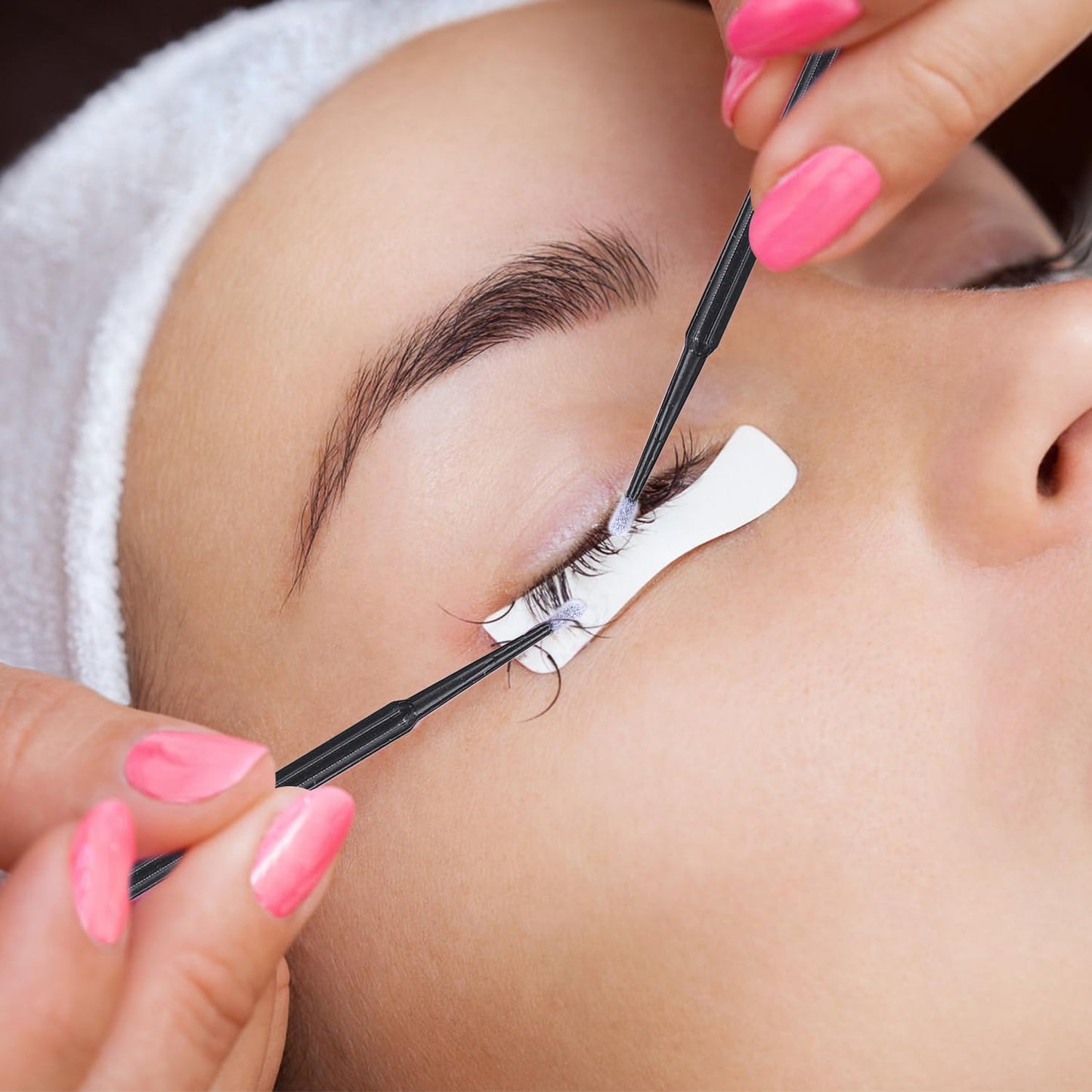 400 Pcs Micro Applicator Brushes,JASSINS Microswabs for eyelash extensions,Disposable 2mm Precision Mascara swab,For Cleaning and Applying Makeup (Black)