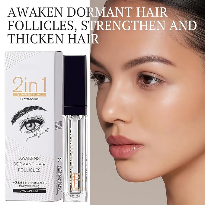 2-Pack 2 In 1 Lash Eyelash Growth Serum - Nourishing Formula for Curled, Dense & Resilient Lashes, Strengthening Treatment