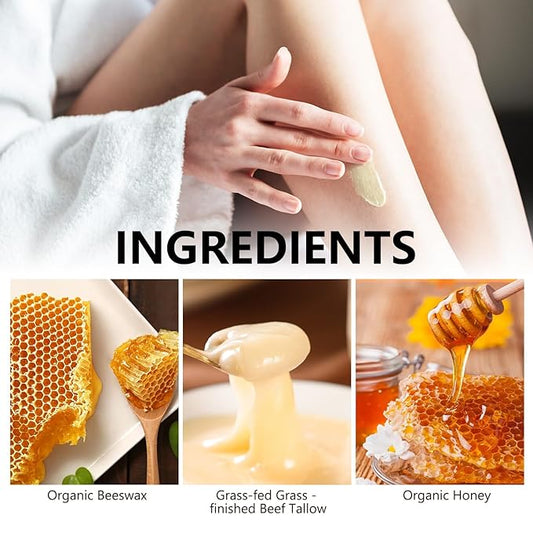 Orangic Beef Tallow for Skin and Face Care, Whipped Moisturizer for Sensitive Skin, 100% Grass Fed Beef Tallow, Natural Body Lotion, French Perfume - 8.46 fl.oz, 2 Pack