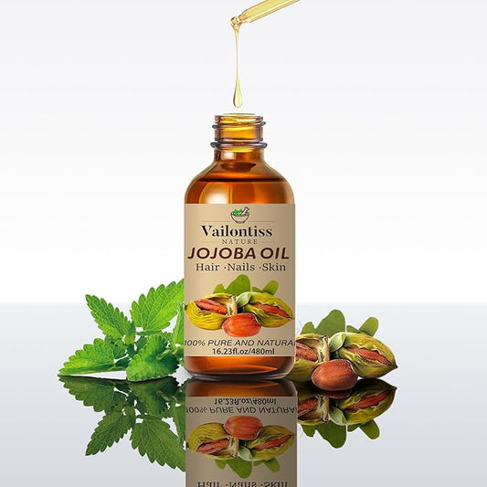 Jojoba Oil Organic – Natural Body Oil and Massage Oil, Body Spray for All Skin, Hair, and Nails, Cold Pressed & Hexane Free(Jojoba Oil, 16 Fl Oz)