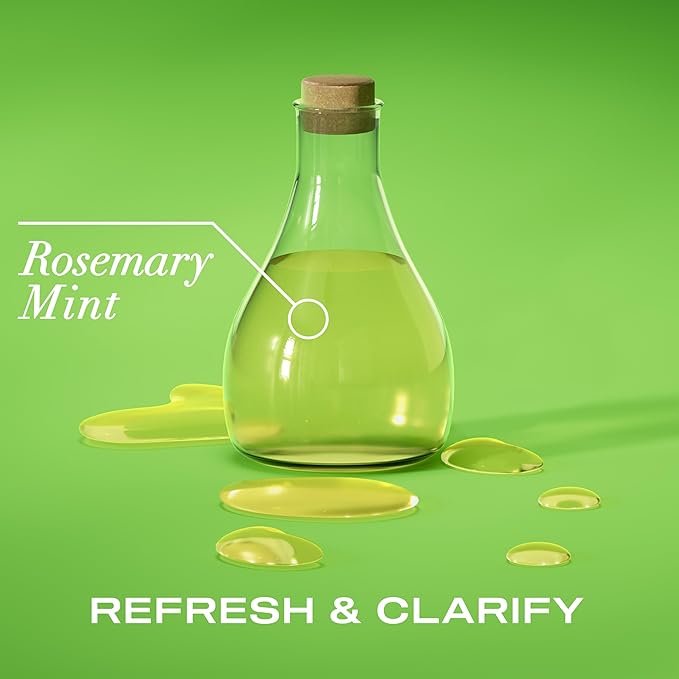 OGX Extra Strength Refreshing Scalp + Rosemary Mint, Refreshing to Help Remove Scalp Buildup, Minty Leave-In Dry for Shiny Hair, 4 fl. Oz