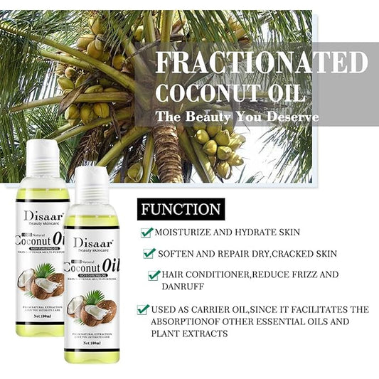 Natural Softening Multi-Purpose Moisturizing Mineral Oil Relive Dry Skin 100ml/3.38fl.oz (Coconut Oil)