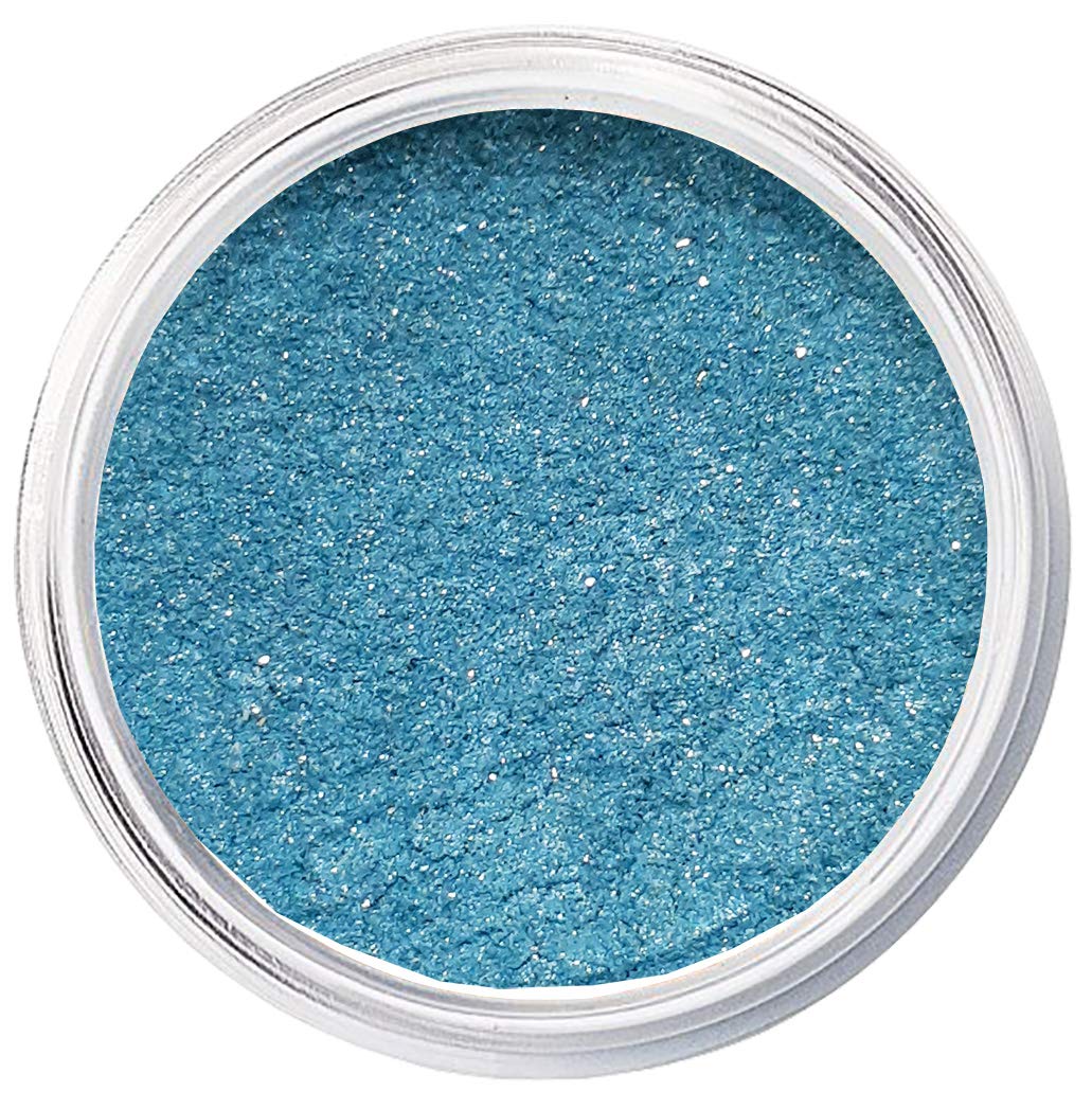 Aqua Ice Loose Mineral Eye Shadow Palette - Organic, Non-Toxic Glitter Eyeshadow - Light Blue Shimmer, Sparkling Mineral Eye Shadow Powder for Eye Glitter - Blue Purple Shades