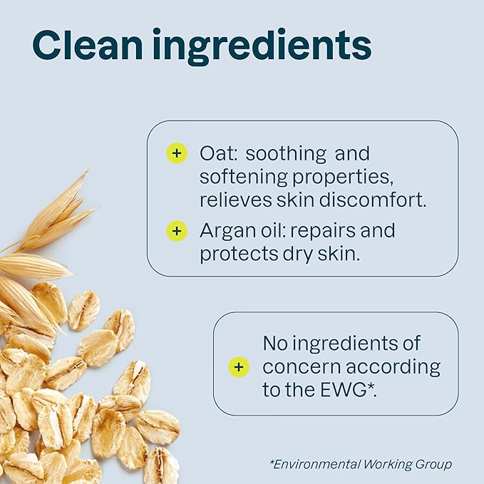 ATTITUDE Body Lotion for Sensitive Skin with Oat, EWG Verified, Dermatologically Tested, Vegan, Argan Oil, 16 Fl Oz