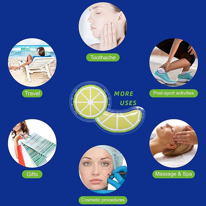 ZNÖCUETÖD Bundle of Gel Beads Ice Face Mask for Headaches, Puffy Eyes, Redness, Migraines and Gel Ice Pack Reusable Cooling Eye Pads and Under Patches