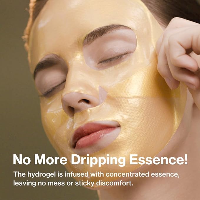 Dermastic Gold Fit Mask | Rejuvenating Facial Masks | Hydrating, Toning & Firming Facial Mask | Helps Enhance Skin Elasticity | Made in Korea - 4 Packs