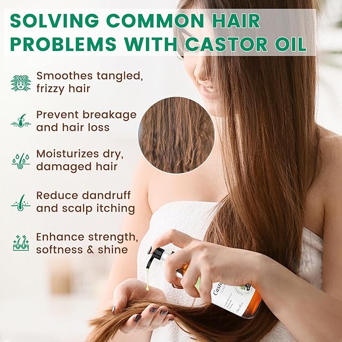 Rose Body Oil 8.8fl.oz and 8fl.oz Organic Cold Pressed Castor Oil