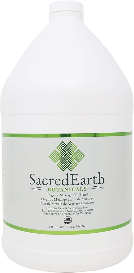 Organic Massage Oil Blend (1 Gallon) - Unscented, Nut Oil Free, Gluten Free and USDA Certified Organic