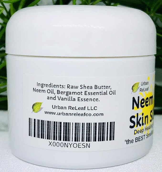 Urban ReLeaf Neem Skin Silk! Healing Salve. Repairs Dry Skin! Vegan. Ayurveda rejuvenate. Feed your skin... rub it in! Shea Butter & Neem Oil. Gently soothe damaged, injured, dry skin.