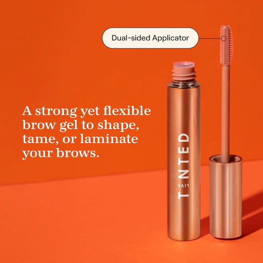 Live Tinted Huebrow Clear Eyebrow Gel - Flexible Hold That Shapes & Laminates with a Dual-Sided Applicator - No Flaking & Easy to Use, 0.425oz / 12.3mL