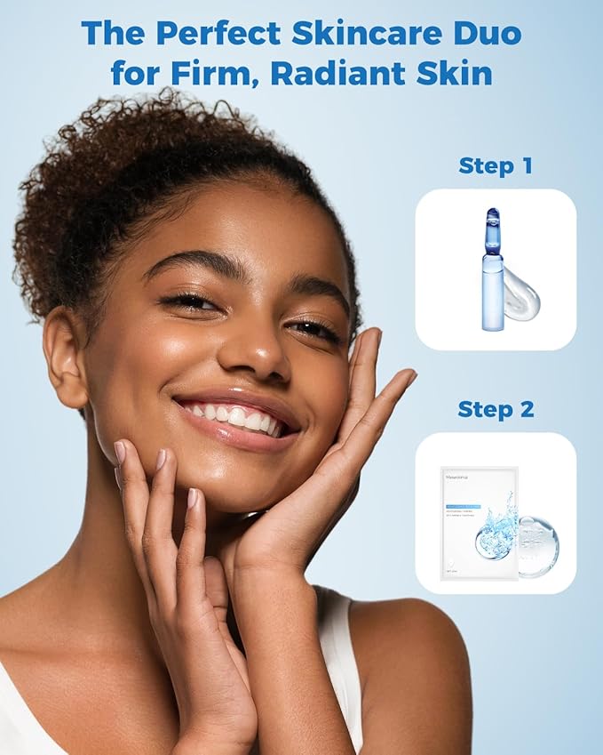 Collagen Face Mask with Hyaluronic Acid - Multi-Action Hydrating & Firming Face Mask for Women, Soothing Portulaca Oleracea for Redness Relief, Ideal Face Masks Skincare for All Skin Types,25g x 6ea