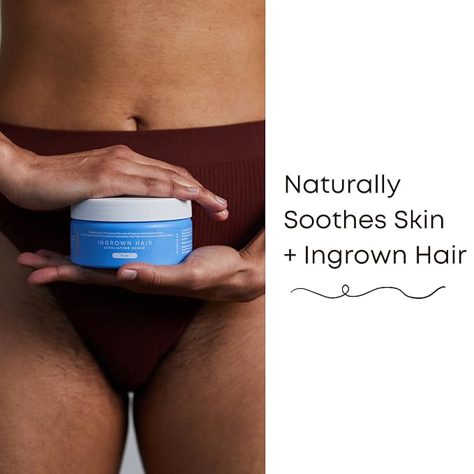 Bushbalm Ingrown Hair Exfoliating Scrub - Reduces Appearance of Ingrown Hairs and Underarm Bumps, Soothes Skin and Post Shave Redness - Nude, 236 ml