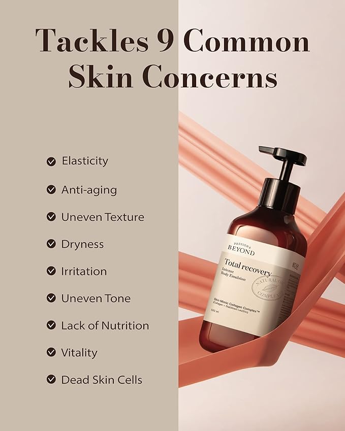 BEYOND Total Recovery Intense Body Emulsion - Creamy Lotion for Dry Skin, Apple Blossom Scent (300ml/10 fl oz & 150ml /5 fl oz) | Korean Skincare