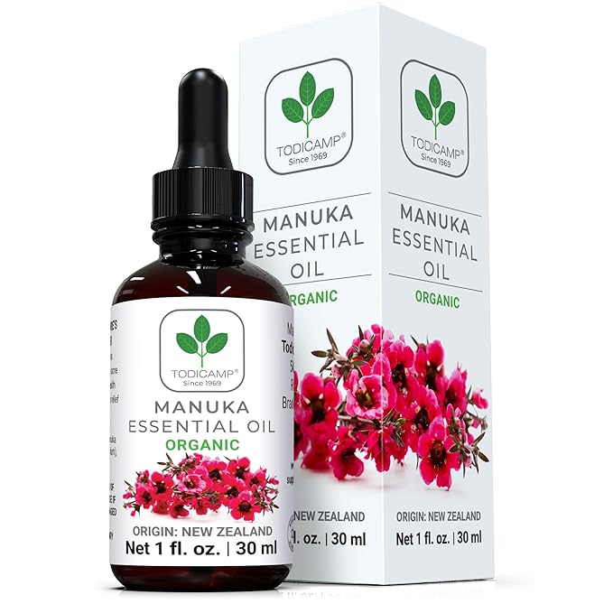 100% Pure Manuka Oil from New Zealand | Therapeutic-Grade Essential Oil for Wound Care, Skin Soothing, Nail & Scalp Health | Organic, Undiluted, Cold-Pressed Manuka for Face, Hair & Body