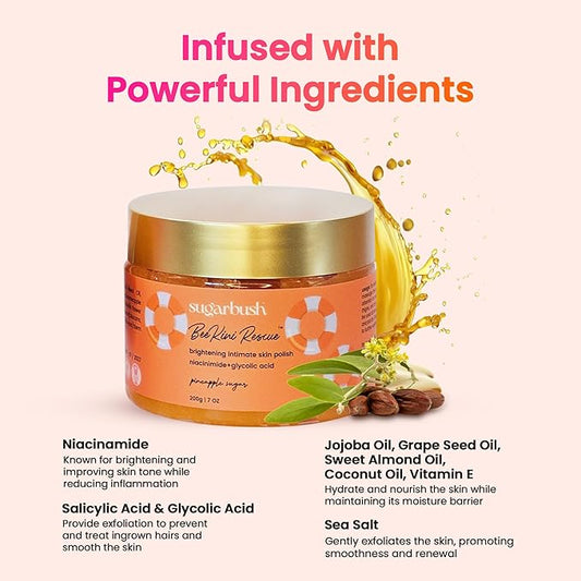 Beekini Rescue Ingrown Hair Scrub with Niacinamide