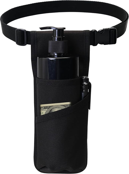 Massage Bottle Bag Massage Oil Holster Lotion Holster Massage Therapist Massage Oil Holster Massage Lotion (TH-XJ1kd-Black)