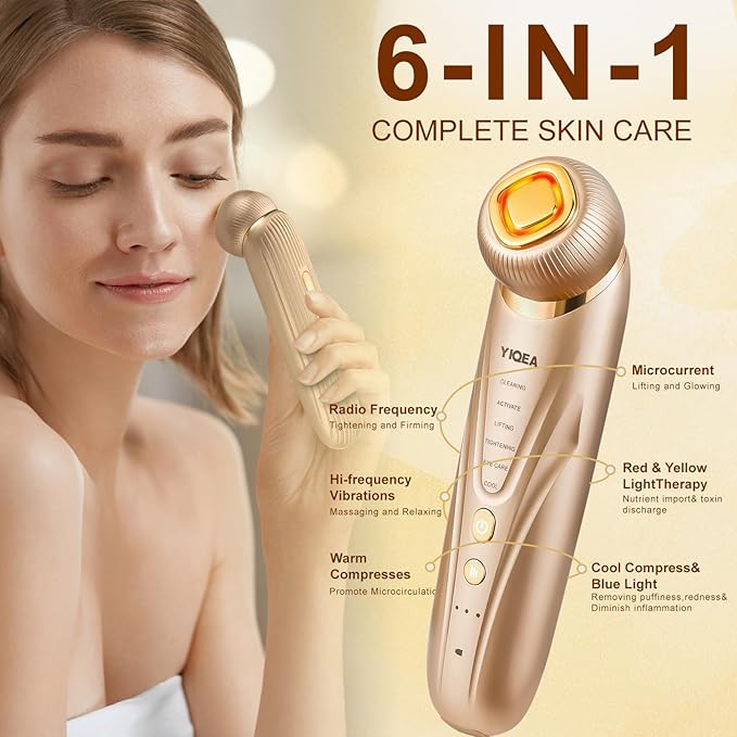 Microcurrent Facial Device,Radio Frequency Skin Tightening Face Machine Treatment of Facial Wrinkles and mild to Moderate inflammatory