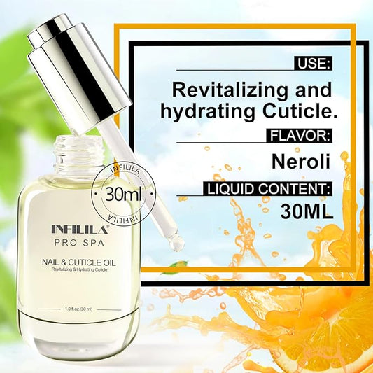 NXJ INFILILA Natural Cuticle Oil for Nails, Deep Hydrating Nail Honey with Vitamin E for Dry Cracked Cuticles and Nails, Growth and Strength Nail Care Product (Milk & Honey)