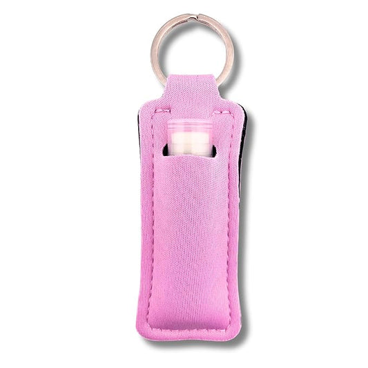 Set of 4 Lip Balms in Aloha Coconut Flavor from Chapstick, Plus Bonus Lip Balm Holder Keychain (Pink). Limited Edition Flavor from the Tropical Paradise Collection, Unique Gift Bundle from Tiny Seed