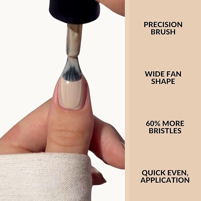 Nail Strengthener & Nail Polish Duo, Nail Repair for Damaged Nails, Nail Hardener & Growth, Non Toxic, Professional Applicator Brush, Keratin Enriched (See You Latte) - CAKE Power Boost (1 fl oz)