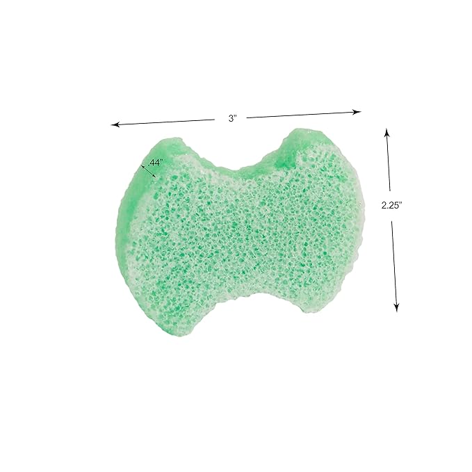 Spongables Pedi Scrub Foot Exfoliating 20+ Wash Sponge, Citron Eucalyptus, 6 Count