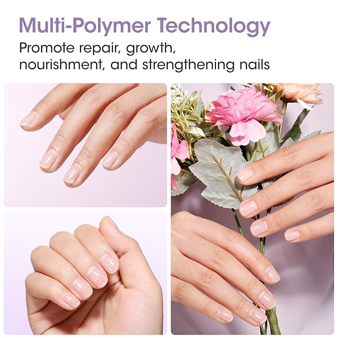 Gellen Nail Strengthener Protein, Strengthen & Repair Thin Weak and Damaged Nails, Calcium & Keratin Nourish Growth Nail Care Treatment | Air Dry Clear Finish 15ml Lavender Scent