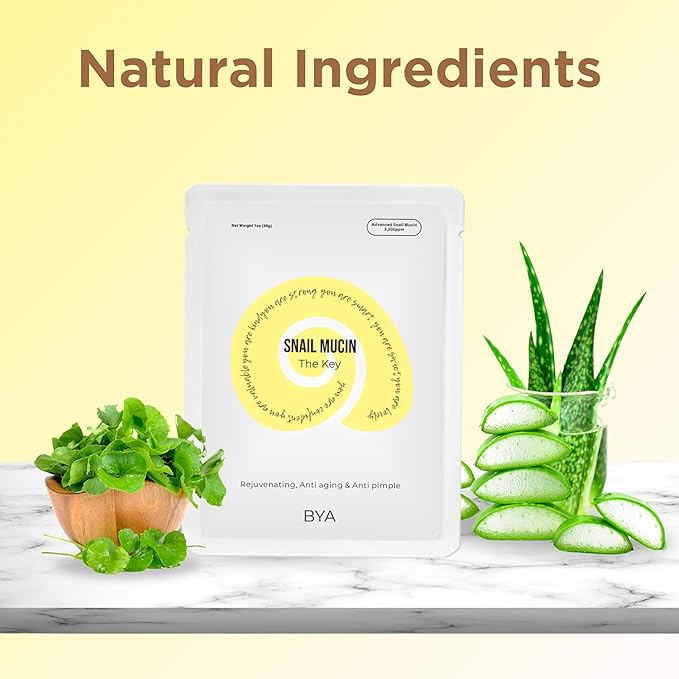 BYA x3 Rejuvenating, Anti aging, Anti pimple, Snail Mucin, Face Masks Skincare, Facial Mask, Face Mask Skin Care, Sheet Mask, Face Mask Set, Face Sheet Masks Skincare, Hydrating Face Masks Sheets