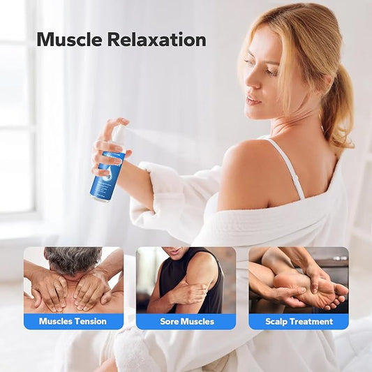 Magnesium Oil Spray (4 Fl,Oz), Mineral 0il, Magnesium Oil for Feet, Easing, Fast-Absorbing Magnesium Mist for Feet & Skin