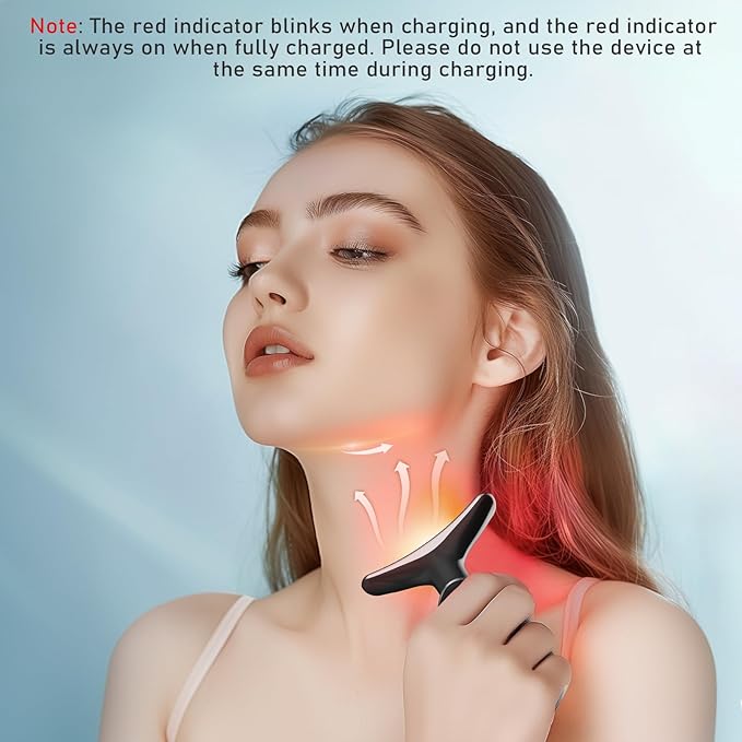Face Neck Tool for Skin Care, Electric Neck Face Lifting Device for Wrinkle Removal (Black)