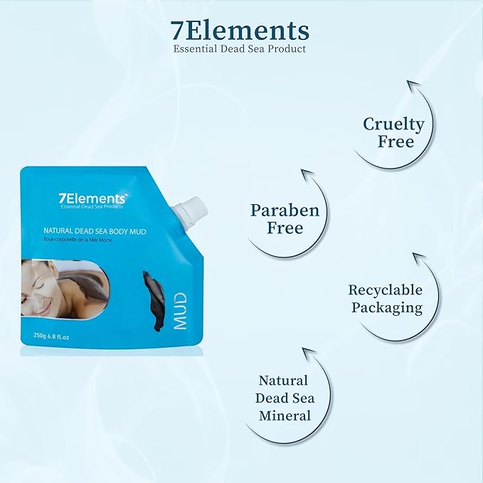 Dead Sea Mud Mask For Body - Spa Quality Pore Reducer for Acne, Blackheads, and Oily Body Skin - All Natural Anti Aging Skincare for Men & Women - Best Body Cleansing Clay Mask - 8.8fl oz