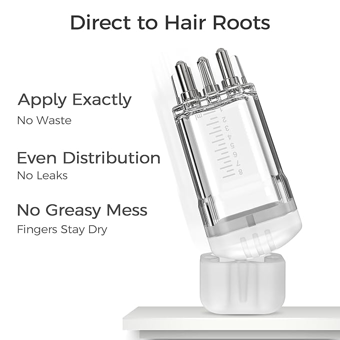 Minoxidil Applicator, Quick Efficient Apply No Messy Hair Serum Applicator Small Minoxidil Applicator Tool, Hair Applicator Bottle Minoxidil Brush Scalp Applicator Comb Dedicated to Minoxidil