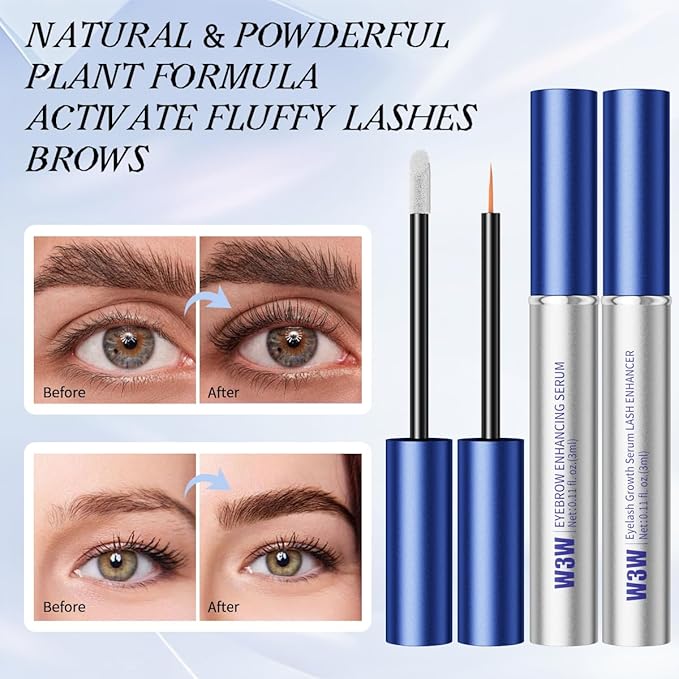 Eyebrow Eyelash Growth Serum,Natural Eyebrow Serum for Longer, Fuller, and Thicker Brows Lash
