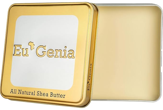 Eu'Genia Anti-Aging Shea Butter Balm: Unscented 12 oz, 100% Pure Unrefined Ghanaian Shea, Premium Face & Body Moisturizer for All Skin and Hair Types
