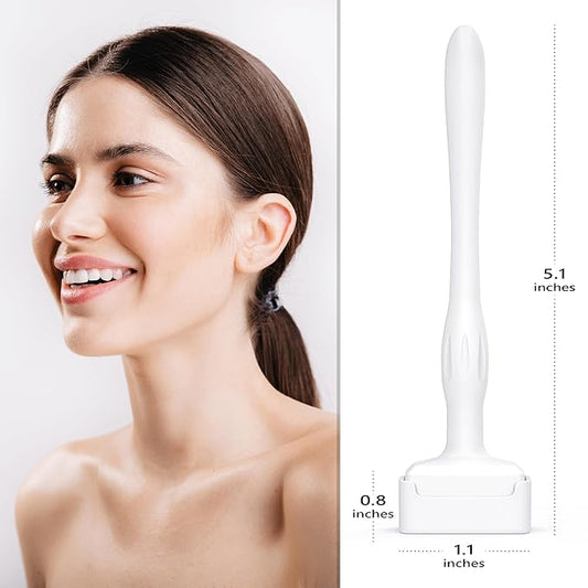 Derma Stamp Microneedle Roller For Face, Derma Roller for Beard, Microneedling Roller | For Women and Men | Micro Needle Roller For Face Scalp Derma Stamp 0.25mm