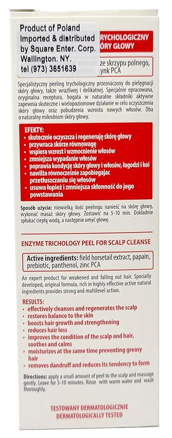 Enzyme Trichology Peel Scalp Treatment 2.54 Fluid Ounce, Supports Hair Growth, Scalp Exfoliator and Enzymatic Scalp Peel for Hair Loss