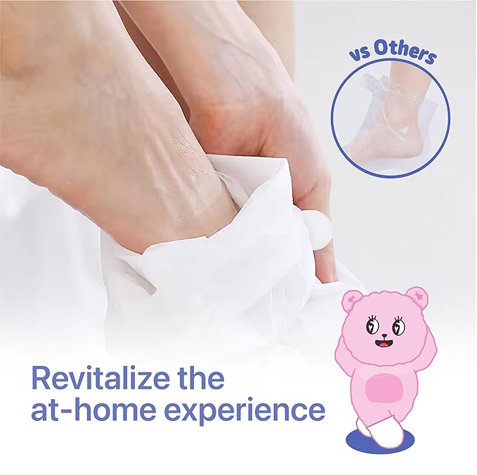 ONSOI 12PK Foot Masks for Soft, Smooth, Moisturizing Foot Mask for Dry Cracked Feet, Baby Feet - Coconut & Shea Butter (12PK Coconut)