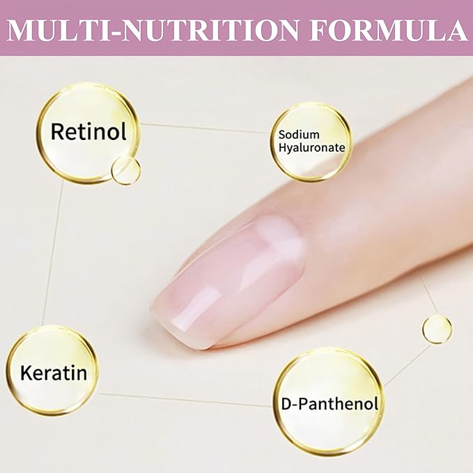 Natural Nail Hardener - Growth & Strengthener - Nourish Polish - 15ml