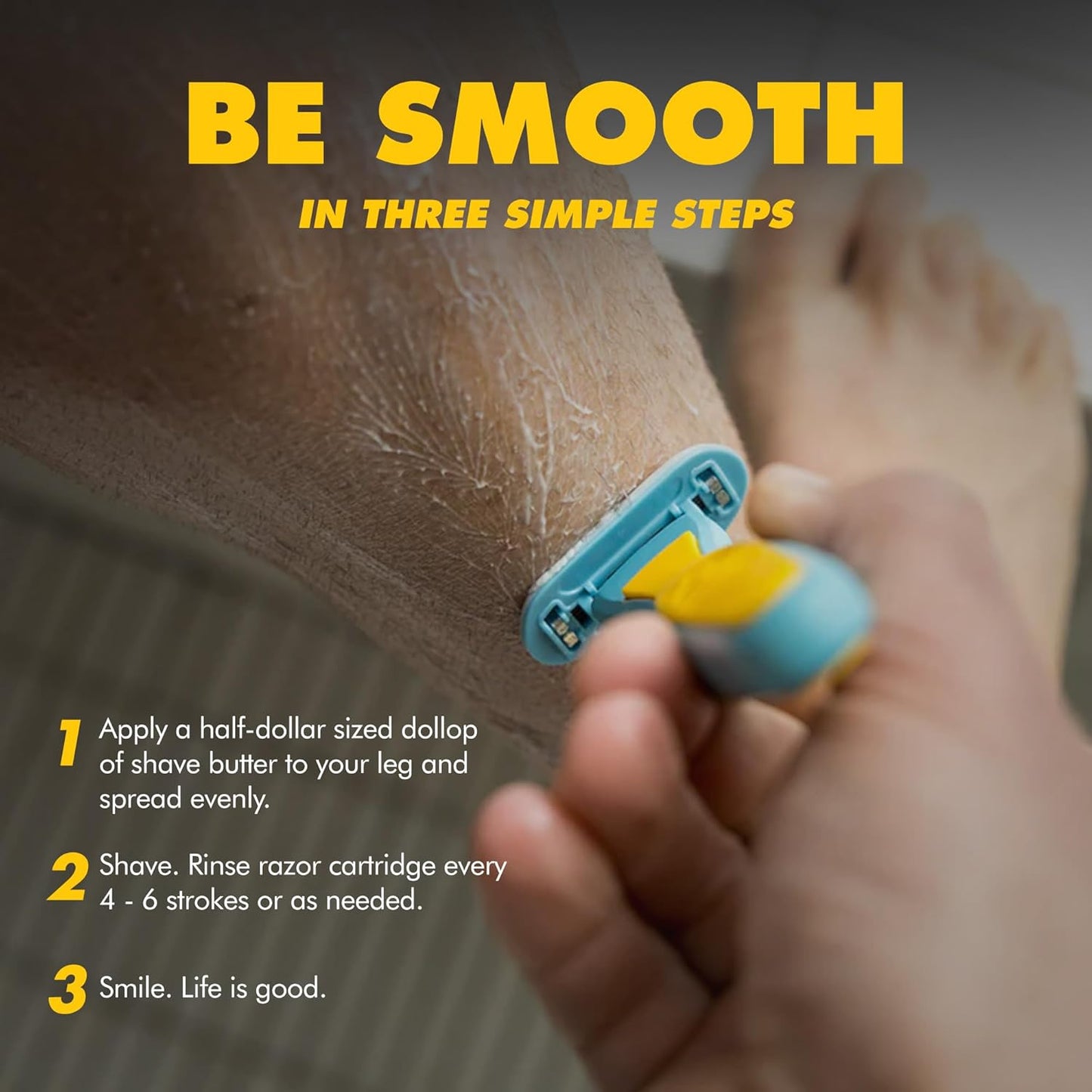 Shave Butter for Men - Ultimate Comfort for Smooth, Gliding Shaves - Reduces Nicks, Cuts and Irritation for a Luxurious Leg Shave with Cooling Aloe Vera and Menthol - 6 Fl Oz