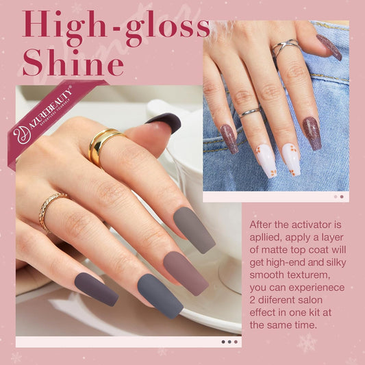 AZUREBEAUTY 31 Pcs Dip Powder Nail Kit Starter All Season 20 Colors Glitter Nude Gray Acrylic Nail Dip Powder System Essential Liquid Set for French Nails Art Manicure DIY Salon Gift for Women