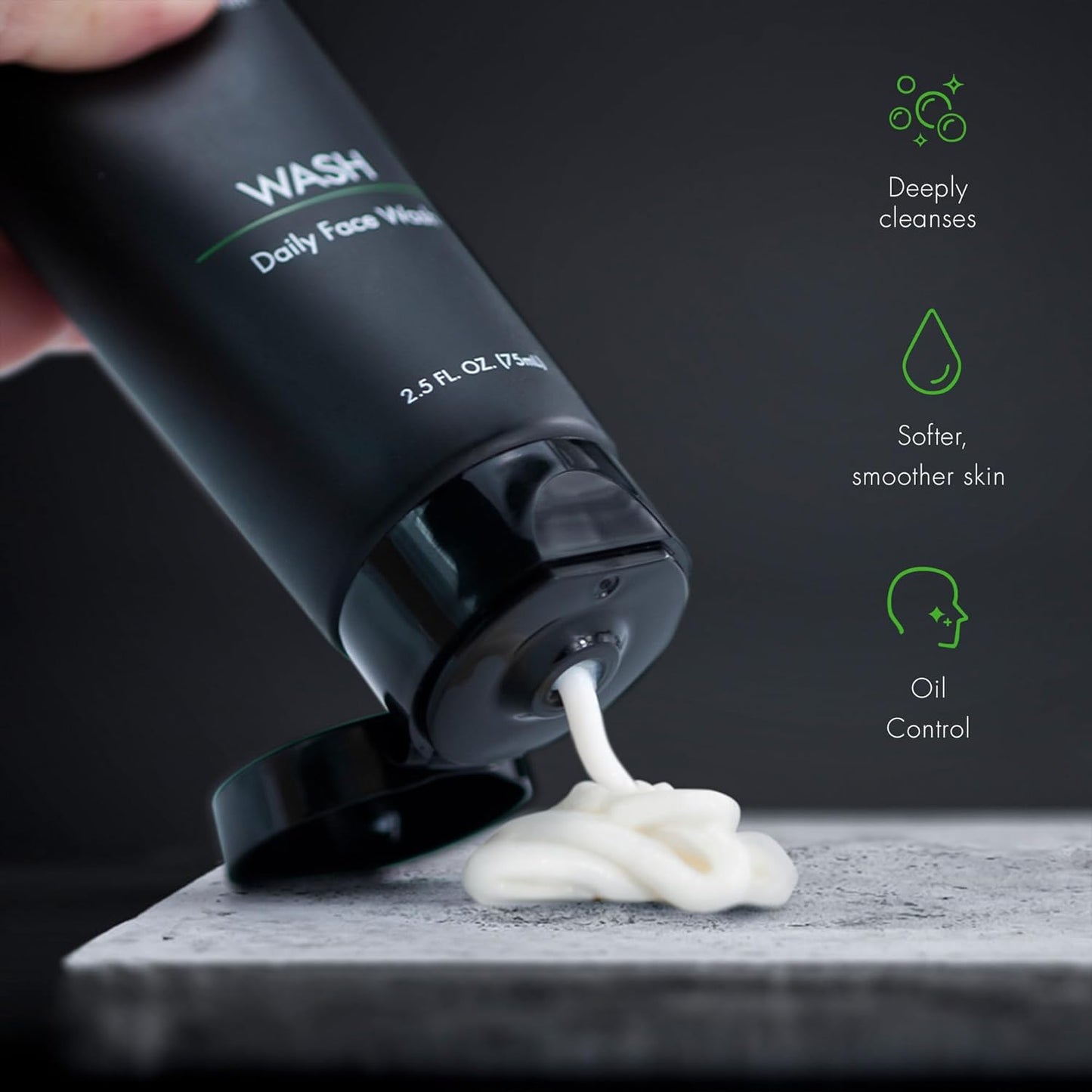 Tiege Hanley Daily Men's Face Wash - Gentle Fragrance-Free Cleansing Agent for Men - 2.5 Ounces